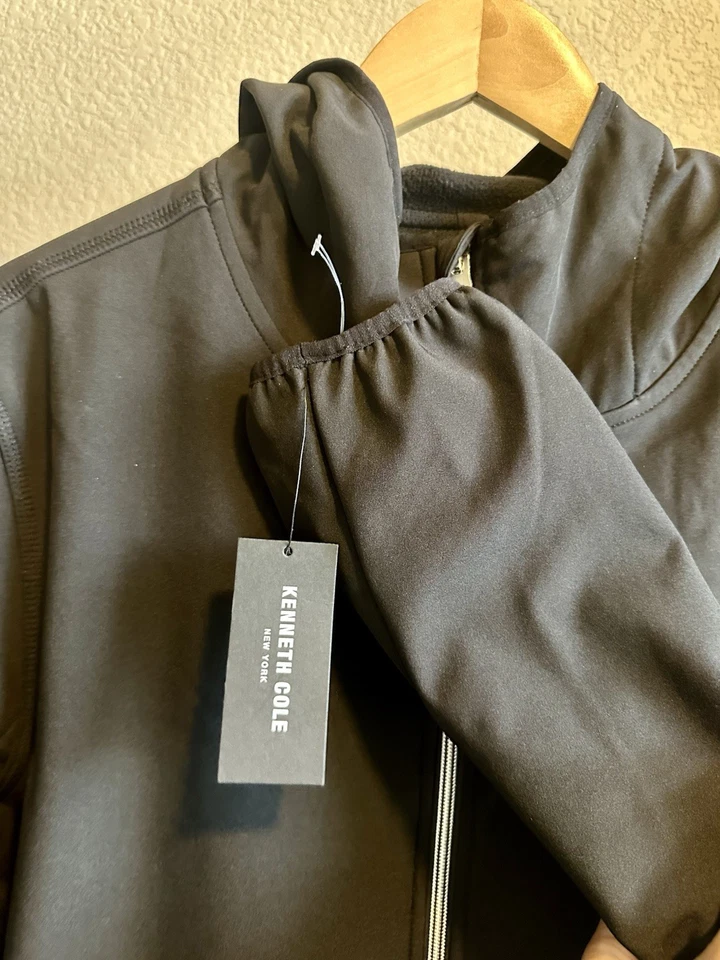 Cortavientos Kenneth Cole negro para hombre talla mediana Foto 2 de 4