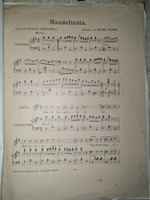 MATTIA FORTE - MANDOLINATA (ROMANZA PER CANTO E PIANOFORTE) - ED. R. CALACE