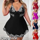 Plus Size Womens Sexy Lace Nightdress Lingerie Sleepwear Babydoll Nightie Robe