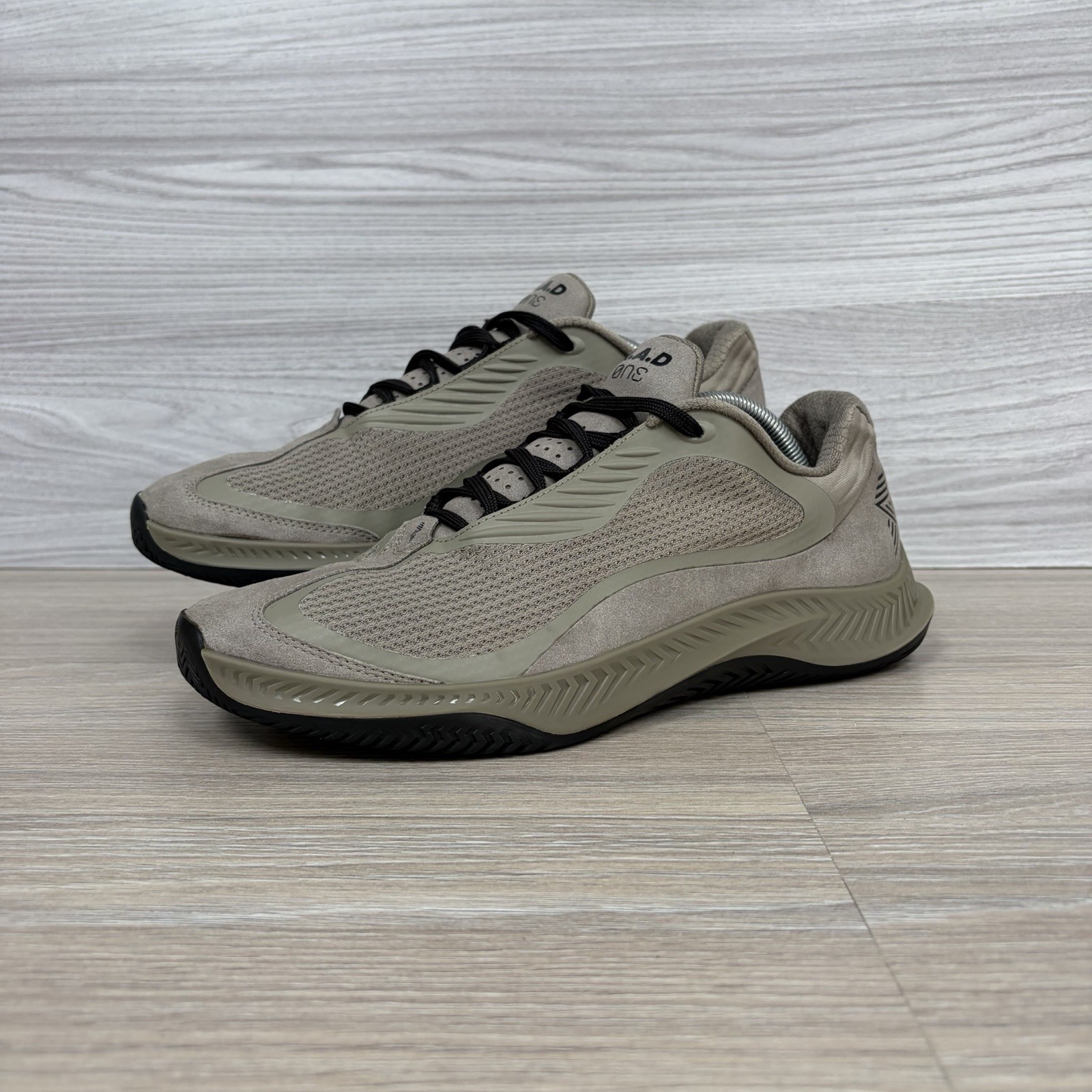 R.A.D One Entrenadores Reino Unido 10.5 CrossFit Gimnasio Zapatos Hyrox Hombres Tenis Arena Beige