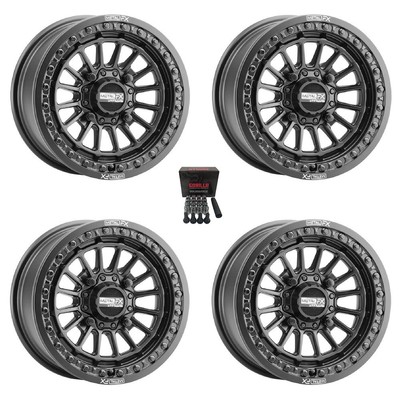 MetalFX Delta Beadlock 15x10 Wide Wheels Black Polaris RZR Turbo S / RS1 (4)