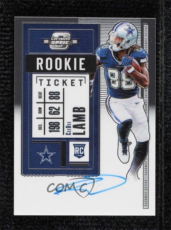 2020 Panini Contenders Optic Ticket RPS CeeDee Lamb #107 Rookie Auto RC