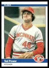 Ted Power 1984 Fleer #478 Cincinnati Reds MLB READ FREE SHIPPING AutographDen