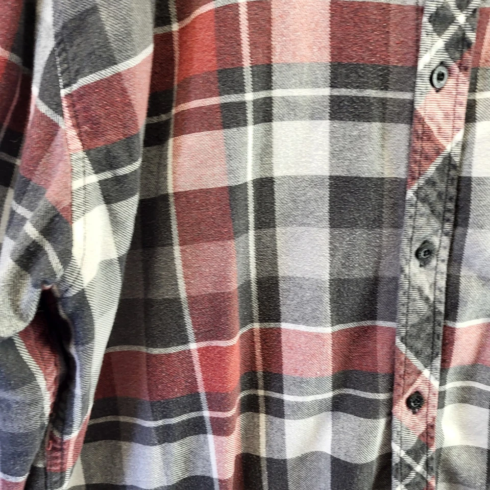 Zoo York Flannel Button Up Shirt Mens 2XL XXL Red Black Plaid Skater - Image 4 of 4