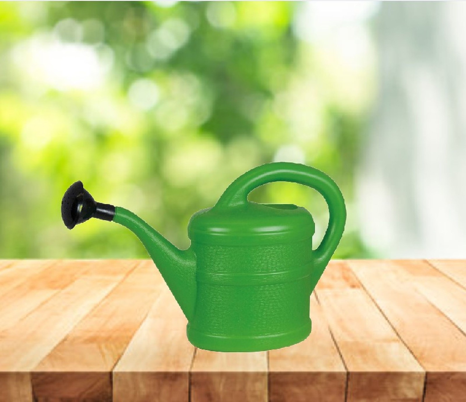 - Small Plastic Watering Can 1L Green Indoor Houseplant Mini Kids Watering Can - Image 2