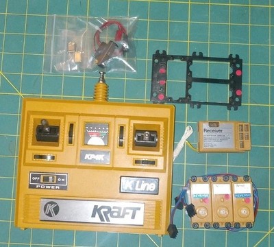 VTG KRAFT K-LINE KPT-4K 72MHZ 4CH TRANSMITTER, RECIEVER AND SERVOS