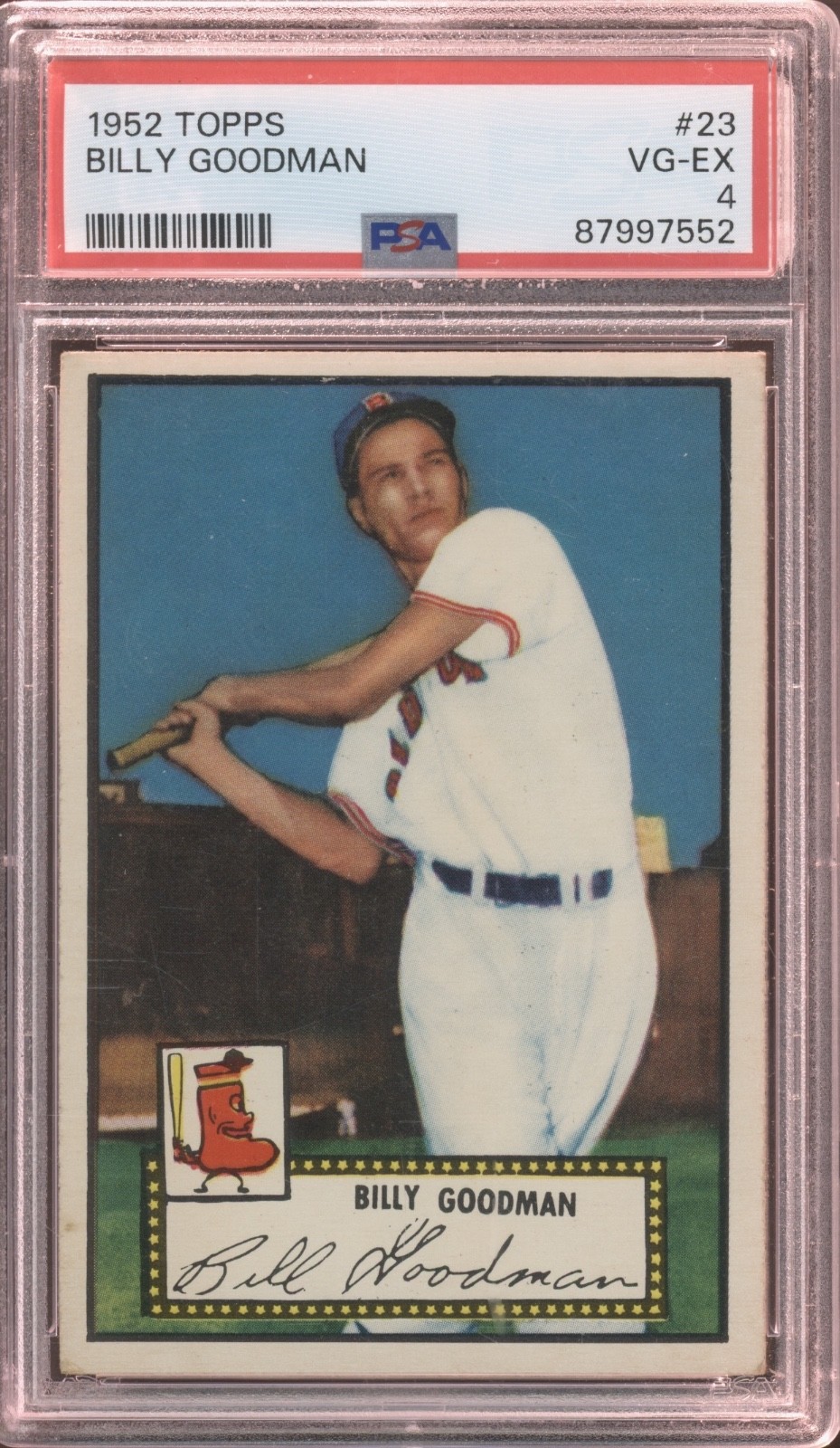 1952 Topps #23 Billy Goodman VG-EX PSA 4