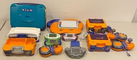 SEGA PICO VSMILE LEAPSTER LOT CONSOLES CONTROLLERS EDUCATIONAL TOYS UNTESTED
