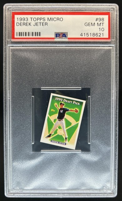 1993 Topps Micro Derek Jeter Rookie RC #98 New York Yankees PSA 10 GEM MINT
