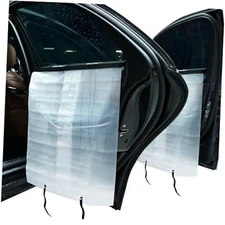  Window Tint Tool, 4 Packs Car Door Panel Cover Waterproof Guard 4-Set Black