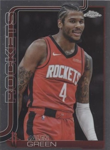 2025-26 Topps Chrome JALEN GREEN Ball of Duty Yellow Refractor
