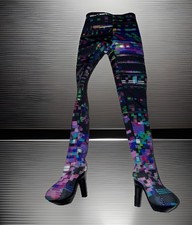 Rainbow High Shadow Reina Glitch Crowne Doll Outfit Pantaboots Leggings Shoes