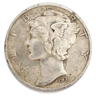 1931-S Mercury Dime Better Date VF Very Fine 90% Silver