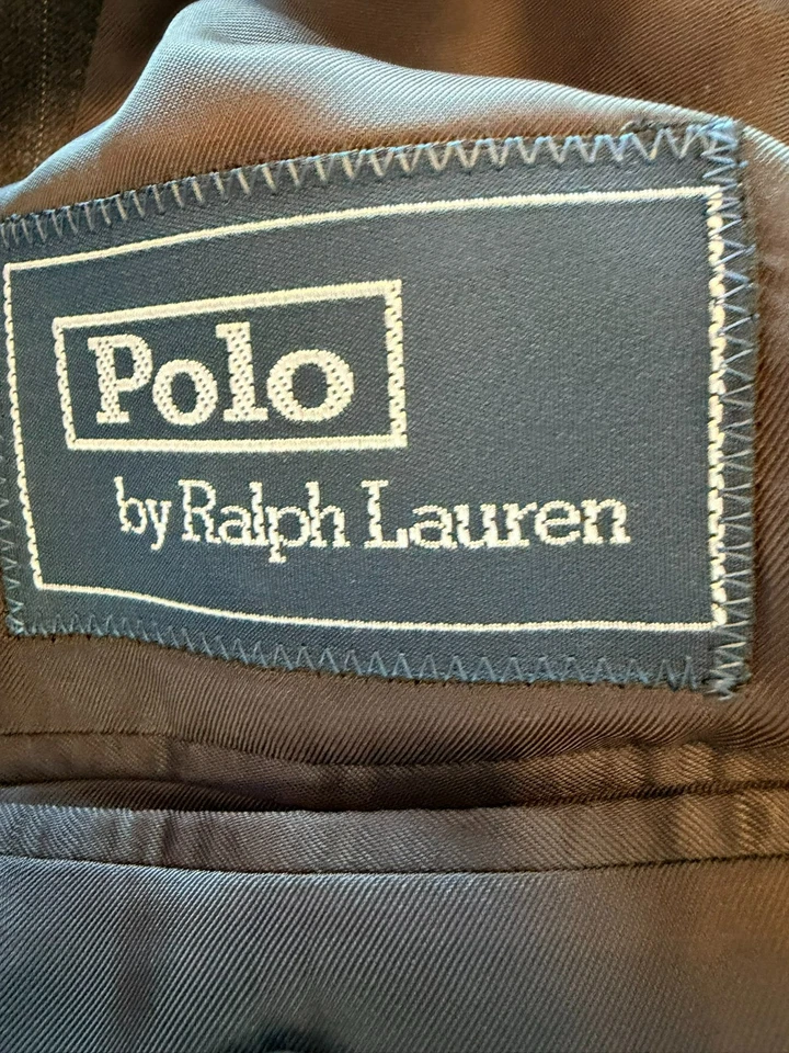 Polo Ralph Lauren Anzug – Grau mit Nadelstreifen – Gr. 52/Kurzgr. 26 - Bild 2 von 4