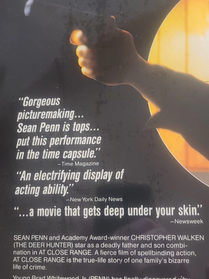 AT CLOSE RANGE BRAND NEW Factory Sealed Laserdisc 1986 Sean Penn, Walken MINT - Image 4 of 4