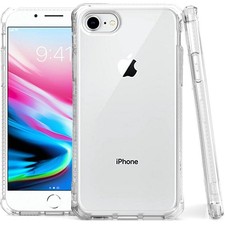 For Apple iPhone SE 2022 /SE 2020/8/7 Clear TPU Silicone Corner Slim Case Cover