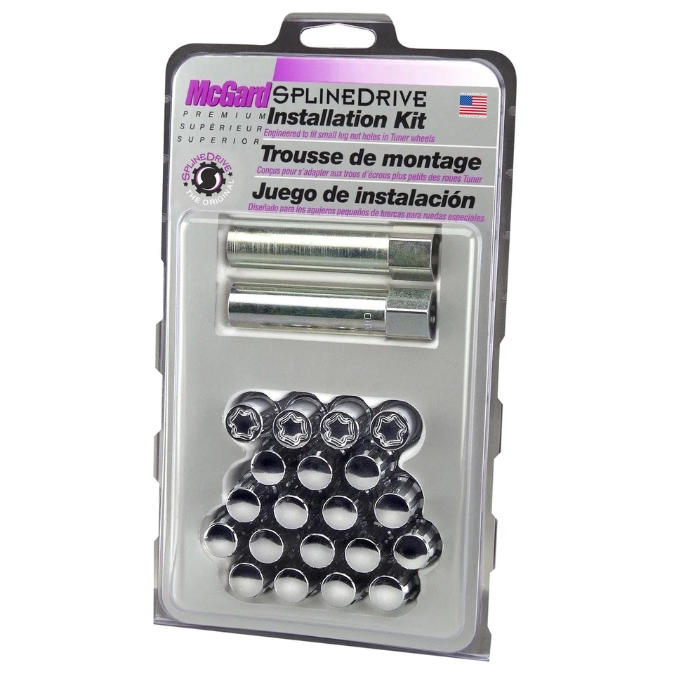 McGard 65554CN Cromo Sintonizador Estilo Spline Drive Tuerca Kit M12 x 1.25 Rosca Tamaño Foto 3 de 4
