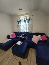 Convertible U Shape 4 Seater Sectional Sofa Set Couch Storage Ottoman Chaise