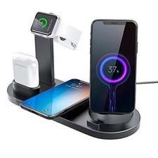 Multi-Function Charging Stand 3 in 1 for iPhone, for Watch  Pods Color White