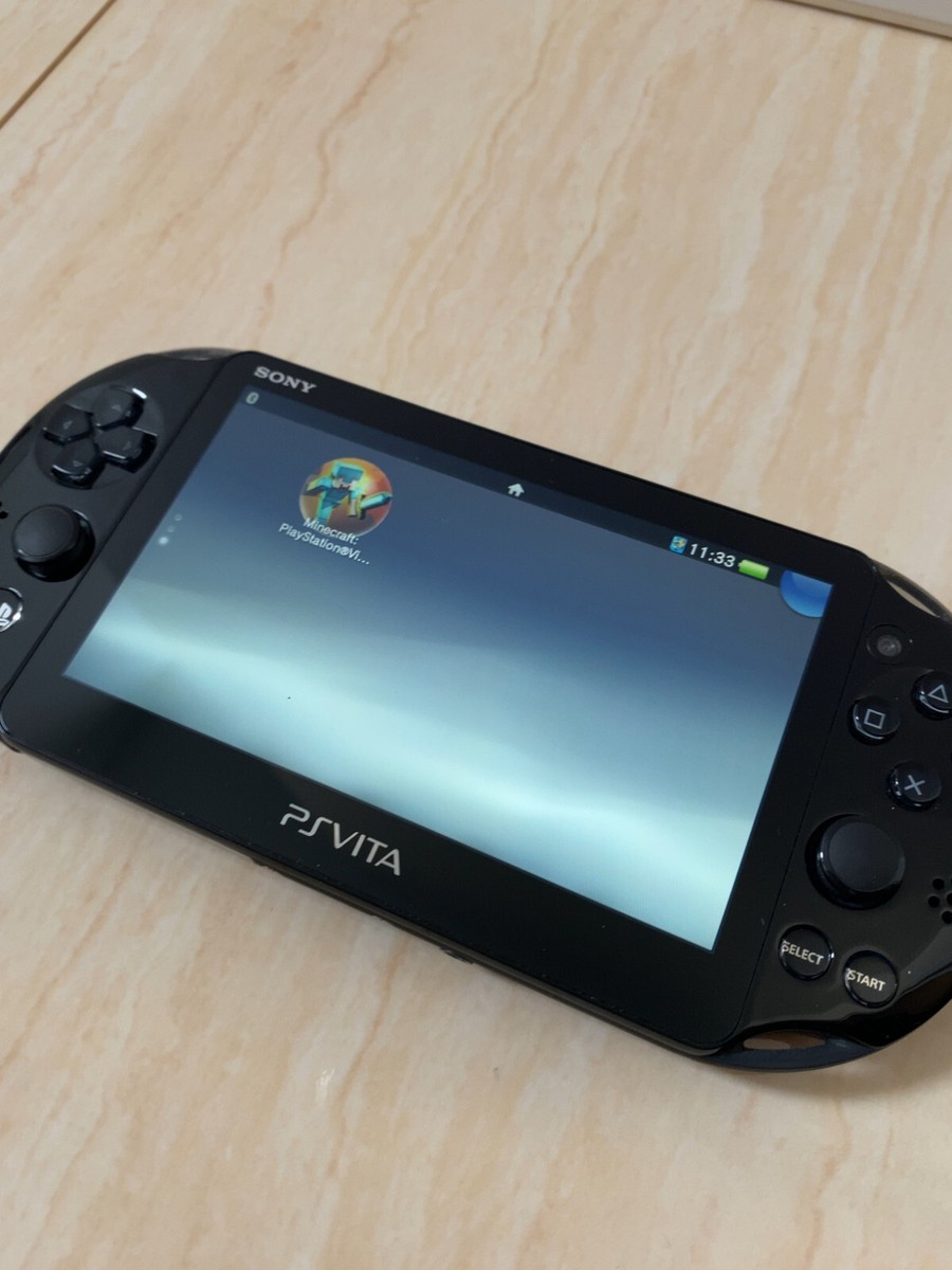 PS Vita PCH-2000 ZA11 Black Sony Playstation Mine Craft Near MINT