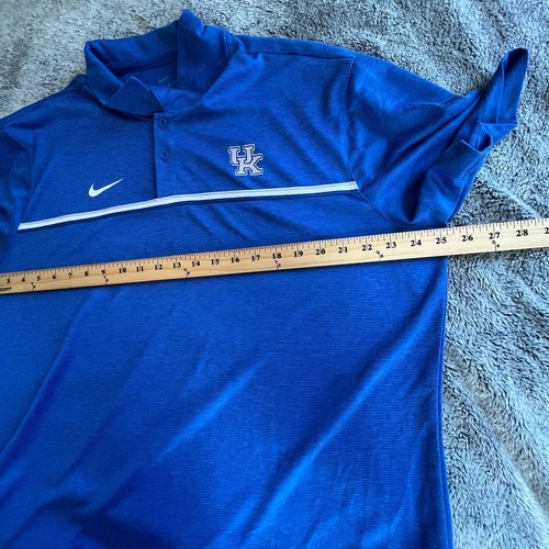 Nike UK Mens Polo Shirt Size XL Blue Wildcats Embroidered Dri-Fit Kentucky 16858 - Picture 7 of 8