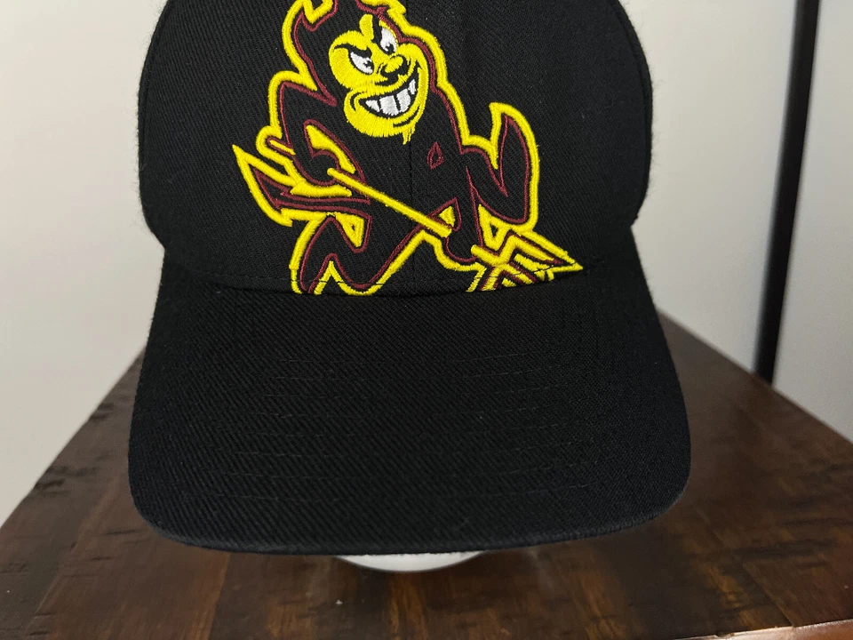 VTG Arizona State Sun Devils Hat Cap Fitted Adult 7 3/4 Black NCAA Zephyr Wool - Image 3 of 4