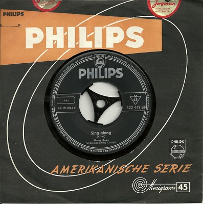Jimmy Dean - Sing along / My heart is an open book (1959) GERMANY 7''