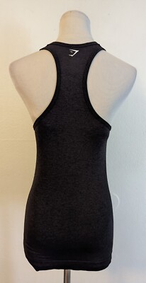ジムシャークs Gymshark sz S Seamless Tank Top black stretchy athletic women 3572
