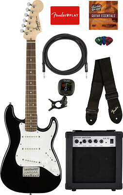 ギター Fender Squier mini Stratocaster black Amazon.com: Fender Squier by Fender Mini Strat - Rosewood