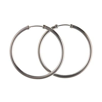 925 Sterling Silber schlichte Creolen mit Deckel alle Größen 75 mm bis 25 mm & Geschenkbox