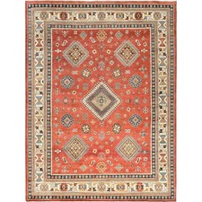 9' x 11'9" Crimson Red Special Kazak Wool Hand Knotted Oriental Rug R82709