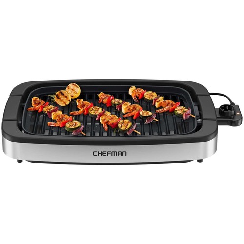Indoor Electric Grill w/ Adjustable Temperature Control, Table Top BBQ