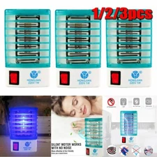 1/2/3 Packs Indoor LED Electric Mosquito Fly Bug Insect Trap Zapper Killer Lamp