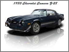 1980 Chevrolet Camaro Z-28 Metal Sign Fully Restored To Original Look