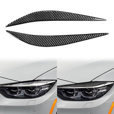 Real Carbon Fiber Headlight Eyelid Eyebrow Cover For BMW M3 M4 F80 F82 F83 12-17