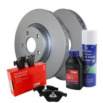 Front Brake Kit 300mm Disc Rotors and TRW Pro Low-Met Pads For Ford C-Max Escape