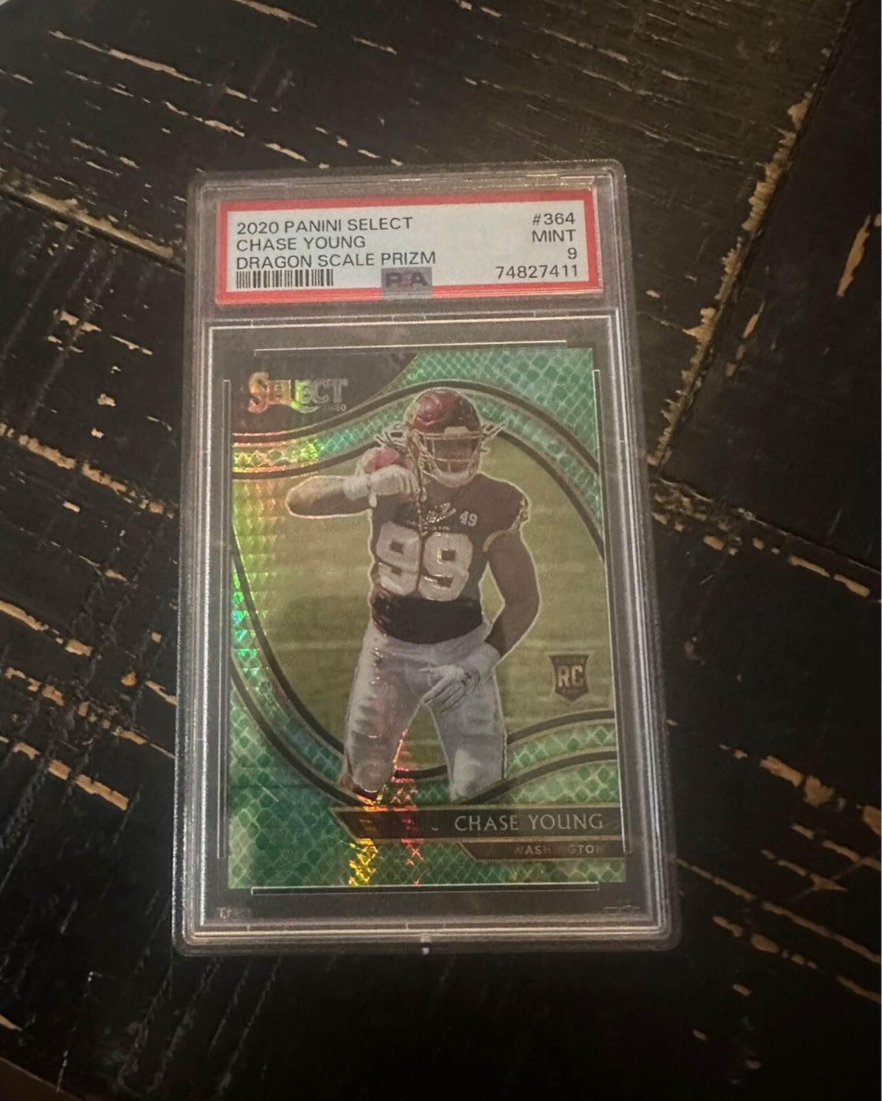 2020 Panini Select Chase Young #364 Dragon Scale Prizm 32/67 PSA 9 MINT RC