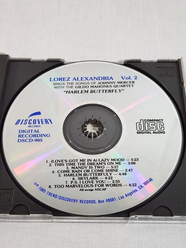 Gildo Mahones Quartet CD Lorez Alexandria Sings Johnny Mercer DSCD-905 Disc NM - Picture 3 of 5