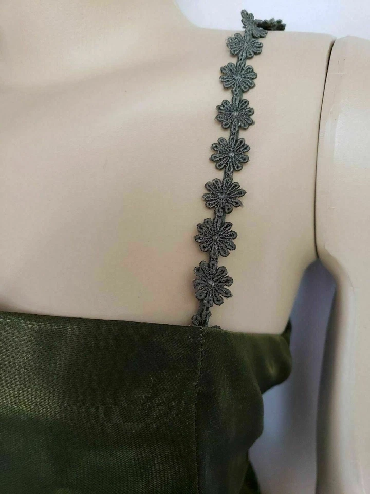 Camiseta sin mangas recortada verde elegante Emporio Armani talla 42/8W/correas/B10 Foto 3 de 4