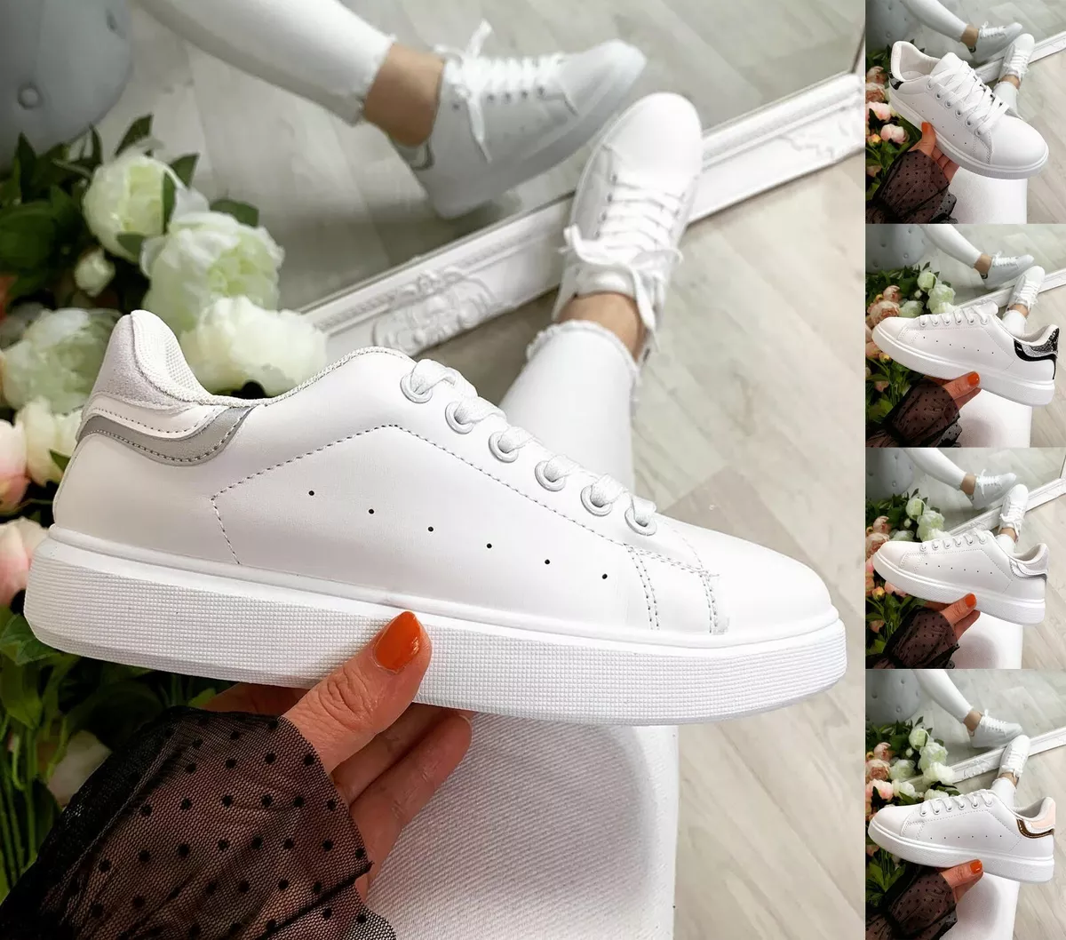 SUP HIGH SOLE SHOES* FOR WOMEN'S👸🏻 Size 36-40 Price- 1350+shipping Black  and silver shade only | White sneaker, Sneakers nike, Air max sneakers