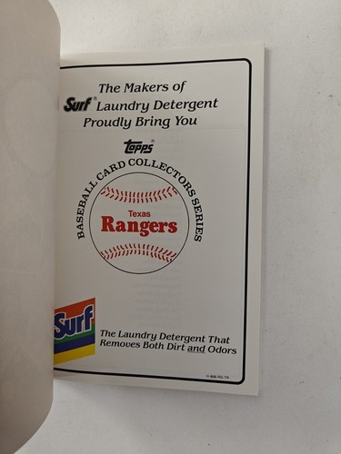 1987 Topps Baseball Cards Of The Texas Rangers 1961-1986 di Surf Detergent Book - Foto 3 di 8