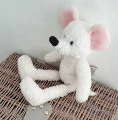 Gund Brie weiße Maus Stofftier - 10 Zoll
