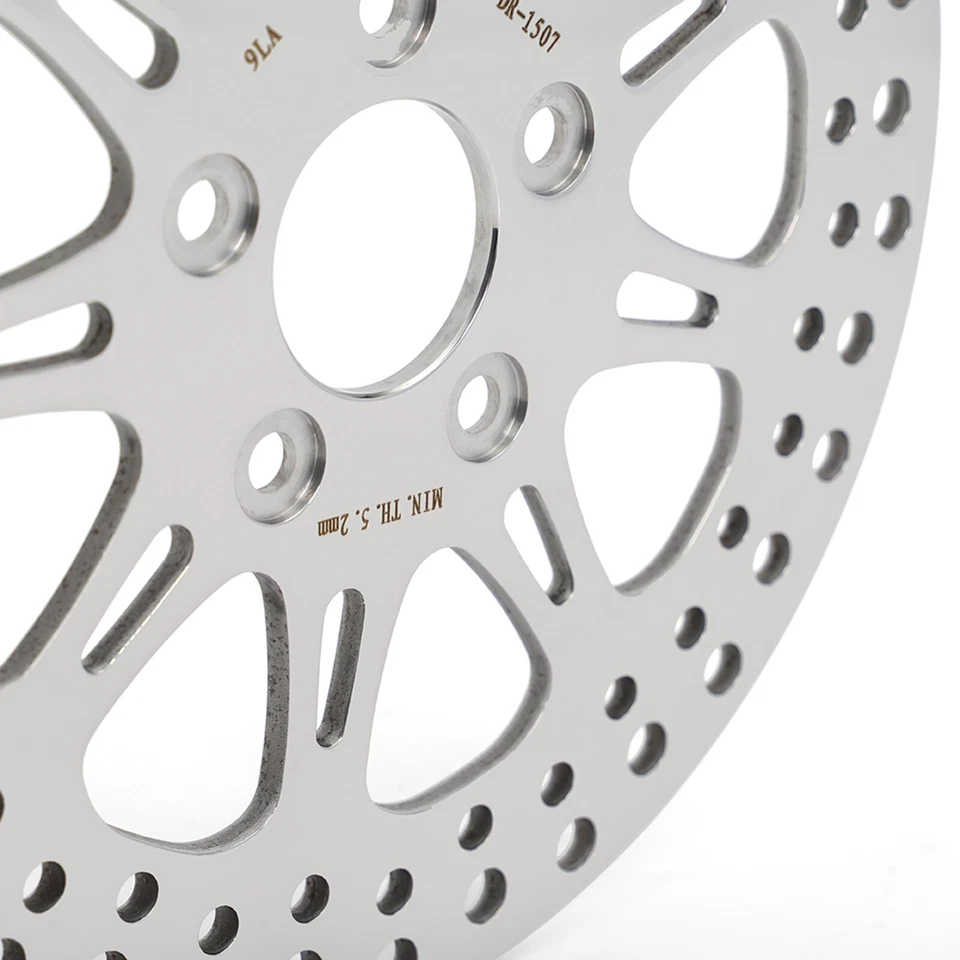 Rotor de freio traseiro polido 11,5 pol Heritage Softail Fatboy FXST FXSTC FXSTS 84-99 - Imagem 2 de 4