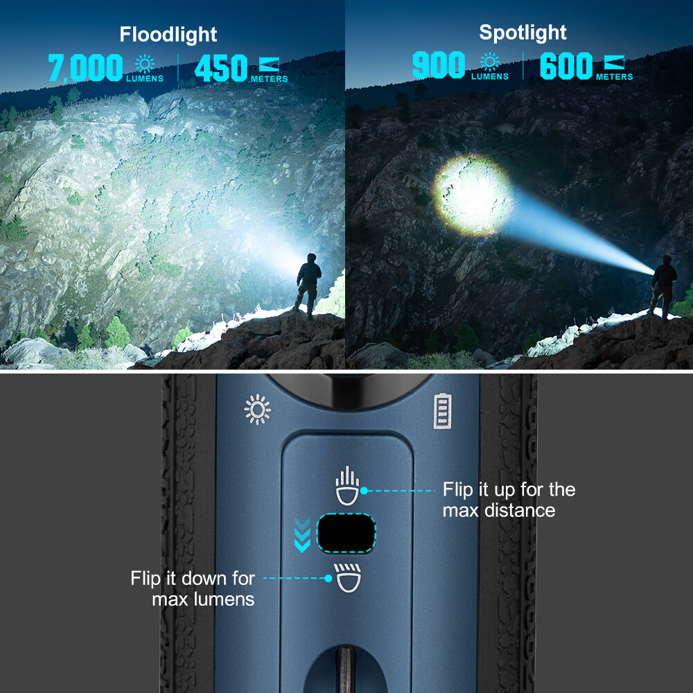 ⭐️新品未開封⭐️ Olight Marauder Mini ネイビーブルー OLIGHT Marauder Mini 7,000 Lumens Bright Flashlight with 600