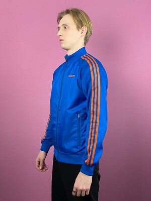 Adidas Originals Bomber Vintage Men's Track Jacket - S Blue Orange