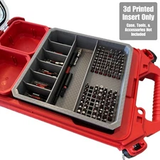 Impact bit holder insert for Milwaukee PACKOUT Low Profile Organizers