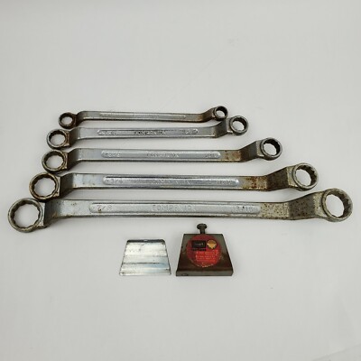 Vintage Sears Companion Wrench Set 5pc Box End Drop Forged USA 9-4381 SAE Tools