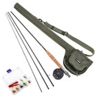 9' Fly Fishing Rod and Reel Combo with Carry Bag 10 Flies Complete Starter