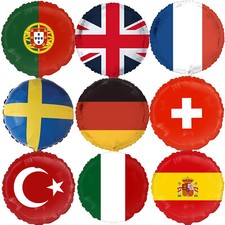 FOLIENBALLONS LÄNDER FLAGGE - Flaggen Folien...