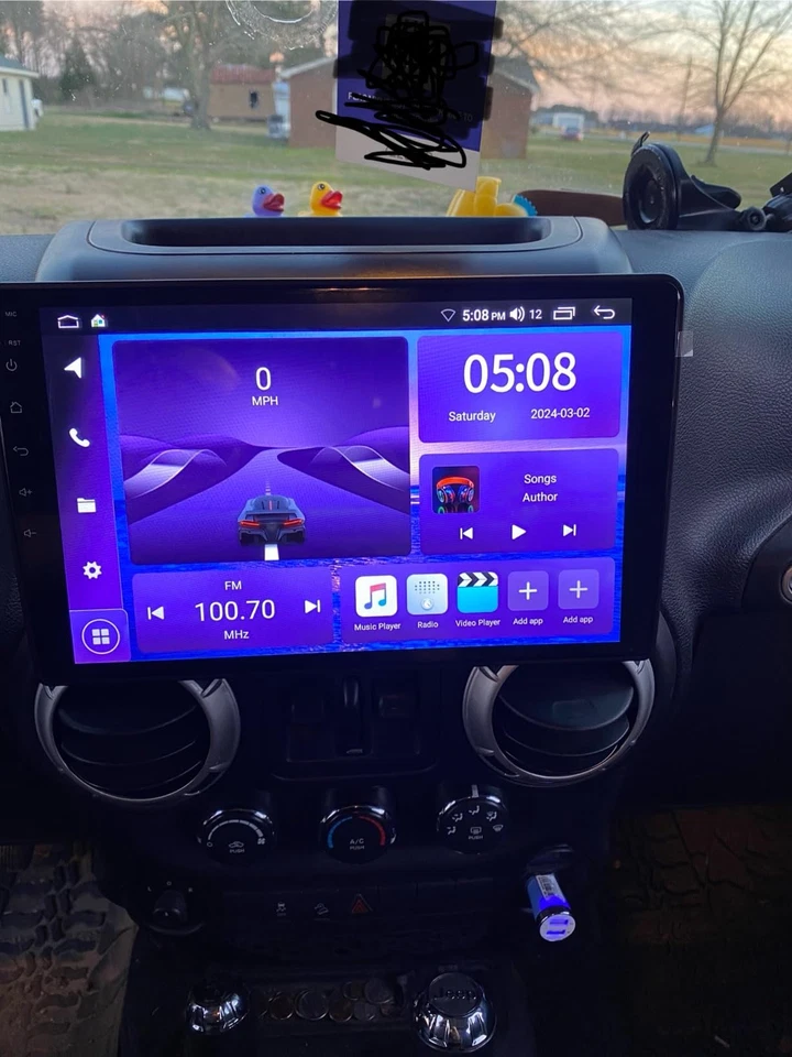 For Jeep Wrangler JK 2007-2017 10" Car Radio Stereo Carplay Android 13 GPS Navi - Imagem 4 de 4